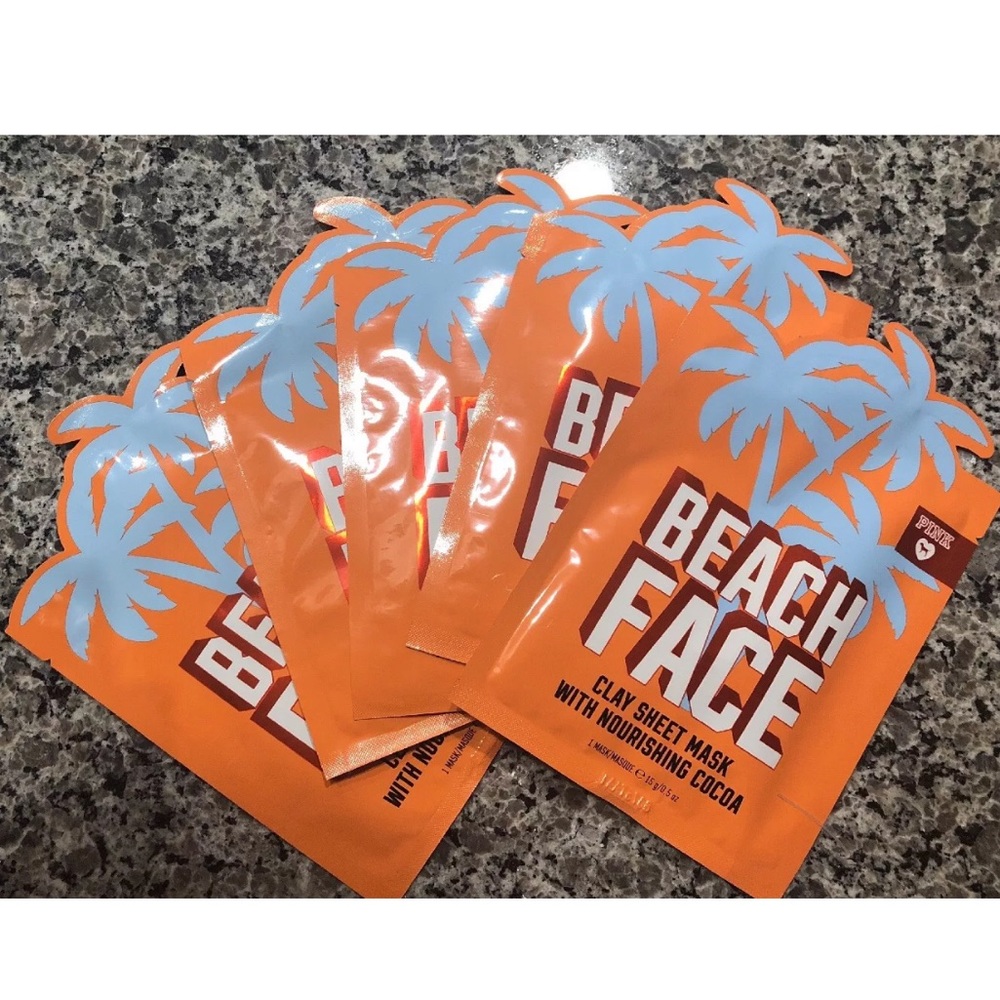🎄5 VICTORIA'S SECRET PINK BEACH FACE MASK🎄